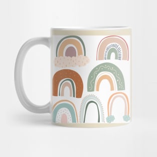 Organic Minimalist Pastel Rainbows Mug